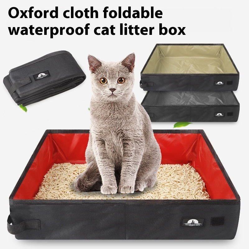 Fold-and-Go Portable Litter Box for Happy Cats