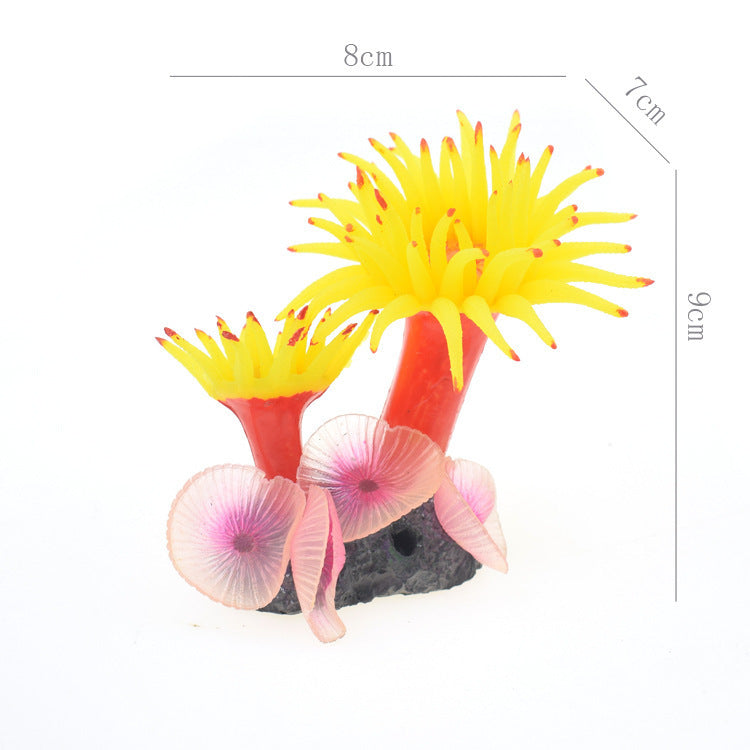 Fish Aquarium Silicone Anemone Decoration