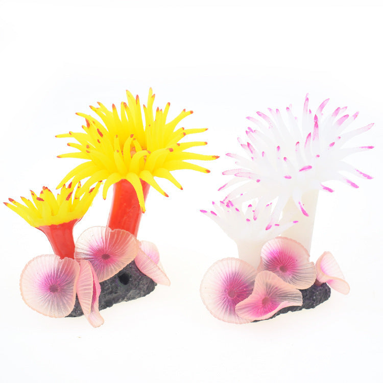 Fish Aquarium Silicone Anemone Decoration