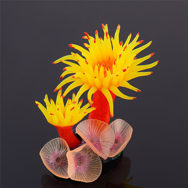 Fish Aquarium Silicone Anemone Decoration