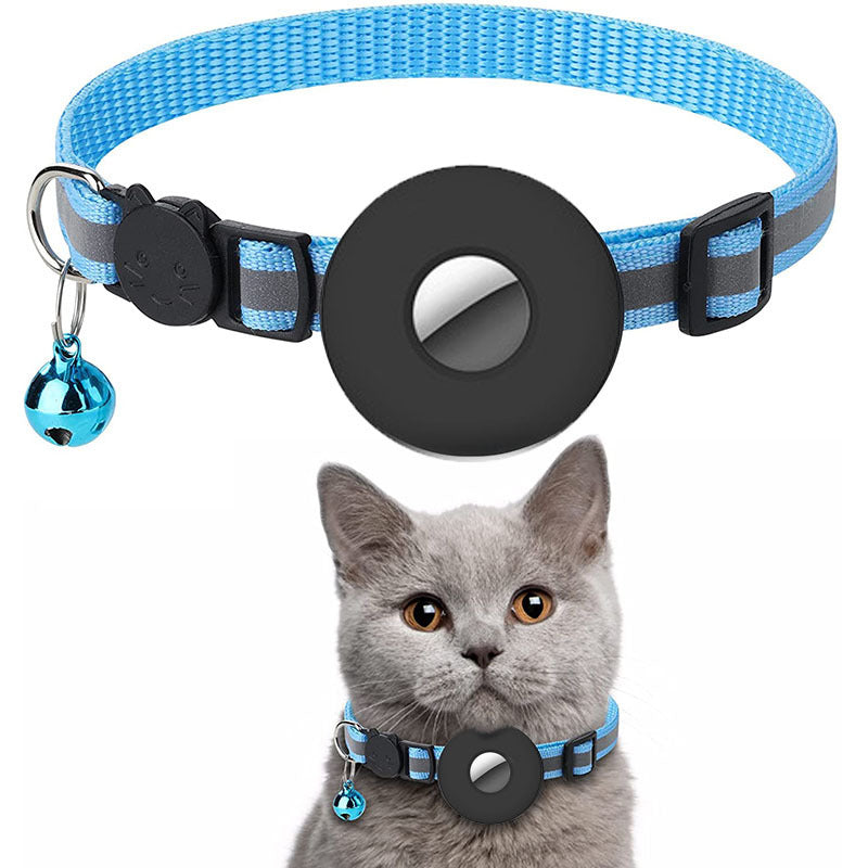 Keep Pets Safe – Airtag Collar with Bell & Reflector