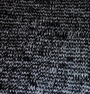 Close-up of black and white textured fabric pattern