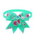green bow collar for cats and dogs
