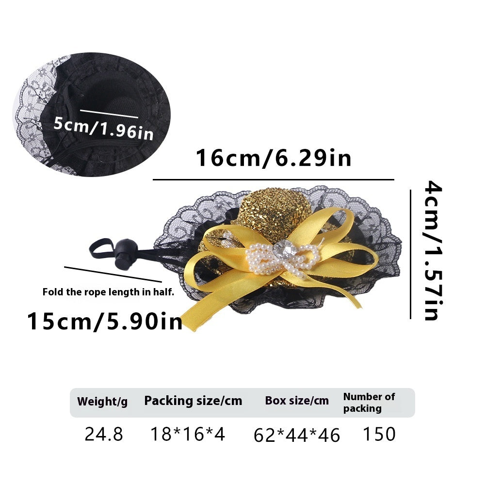 Charming Pet Lace Hat – Make Every Cat Look Royal