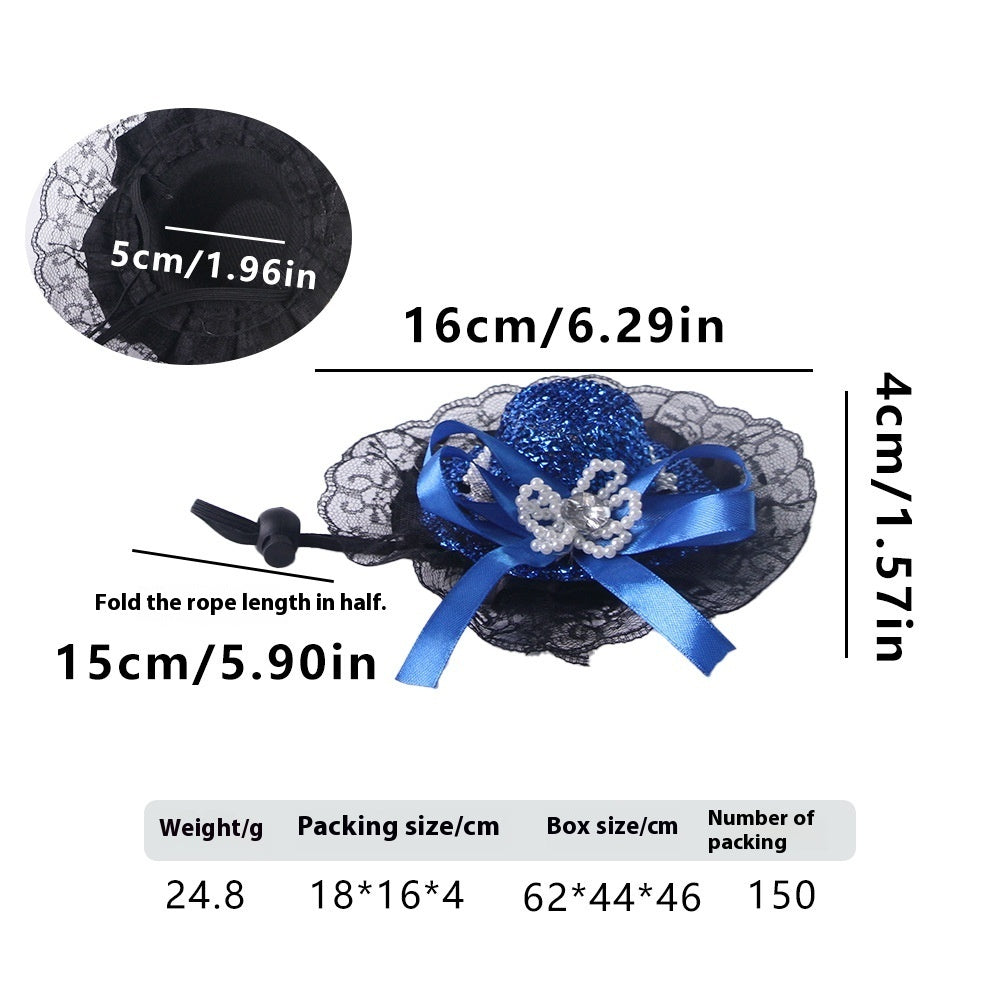 Charming Pet Lace Hat – Make Every Cat Look Royal