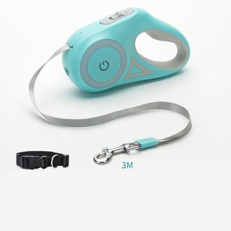Walkies Made Easy! Retractable Leash with Safety Light