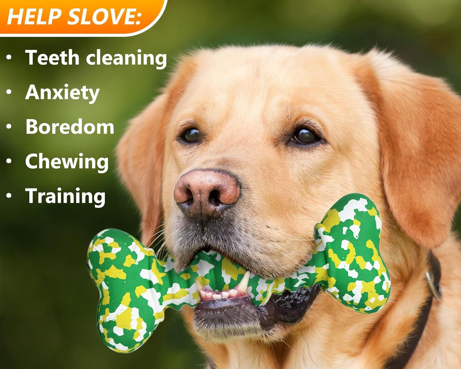 Tough Natural Rubber Bone - Safe & Fun