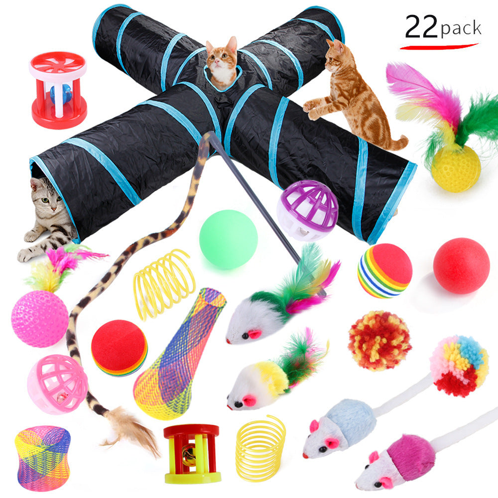 All-in-One Cat Toy & Tunnel Play Set