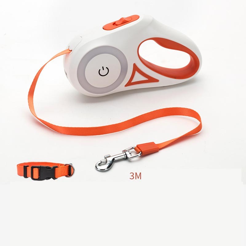 Walkies Made Easy! Retractable Leash with Safety Light