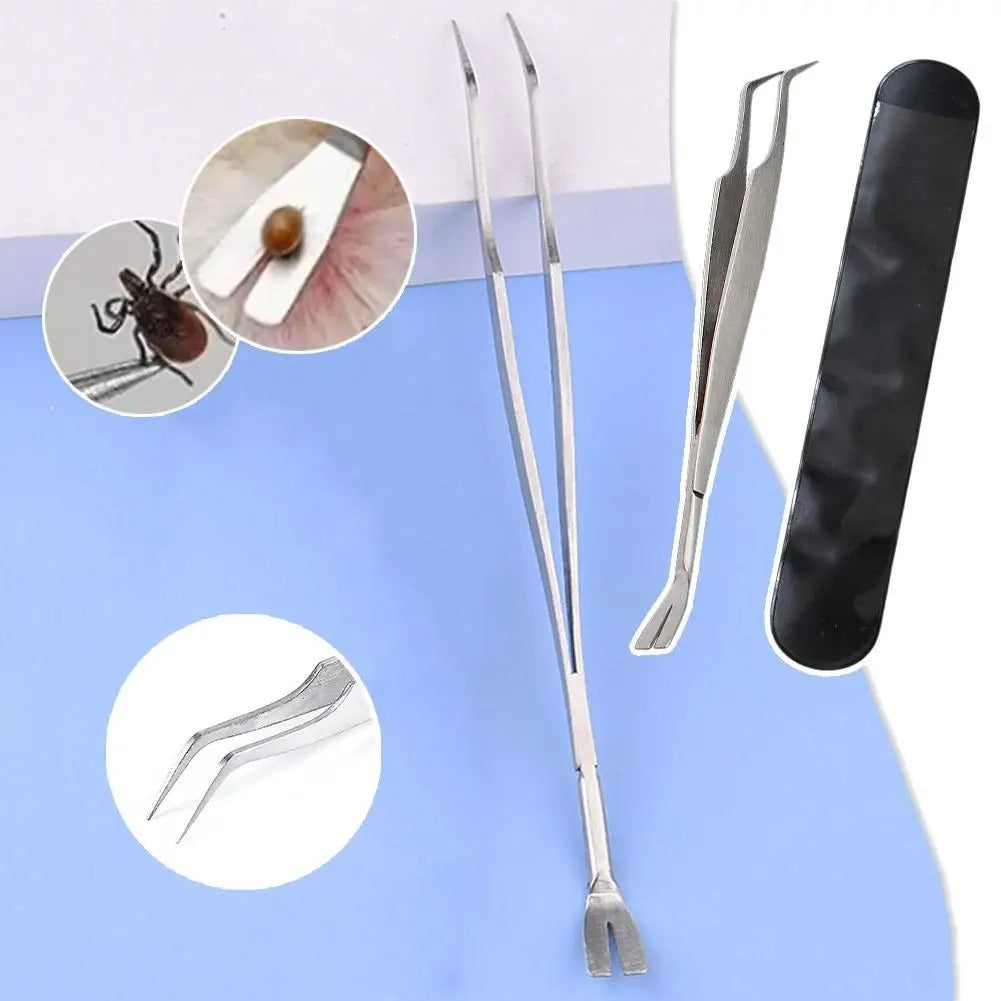 Pet-Friendly Tick Removal Tweezers, Stainless Steel
