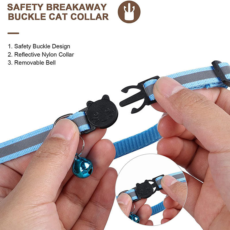 Keep Pets Safe – Airtag Collar with Bell & Reflector