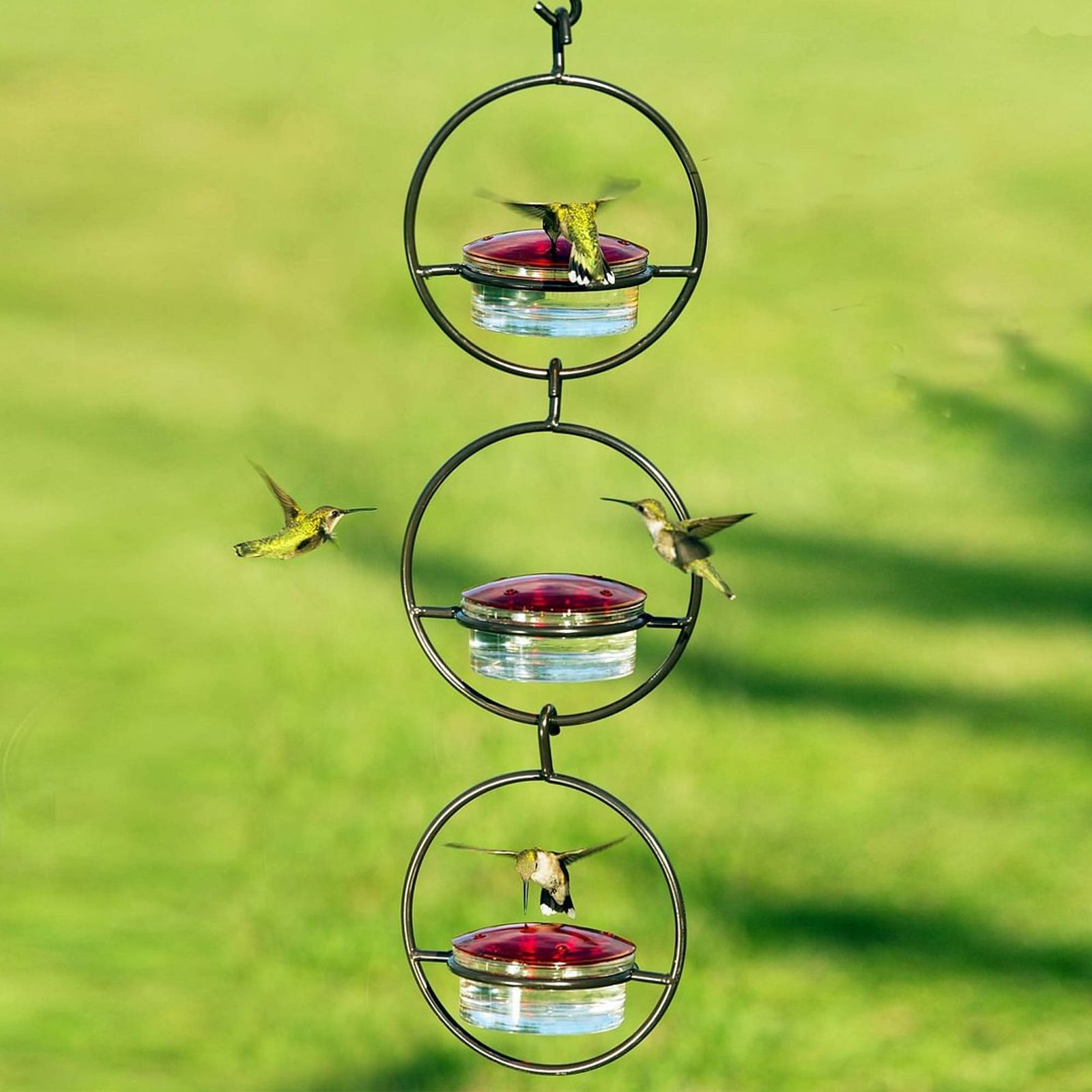 Metal Hanging Round Hummingbird Feeder