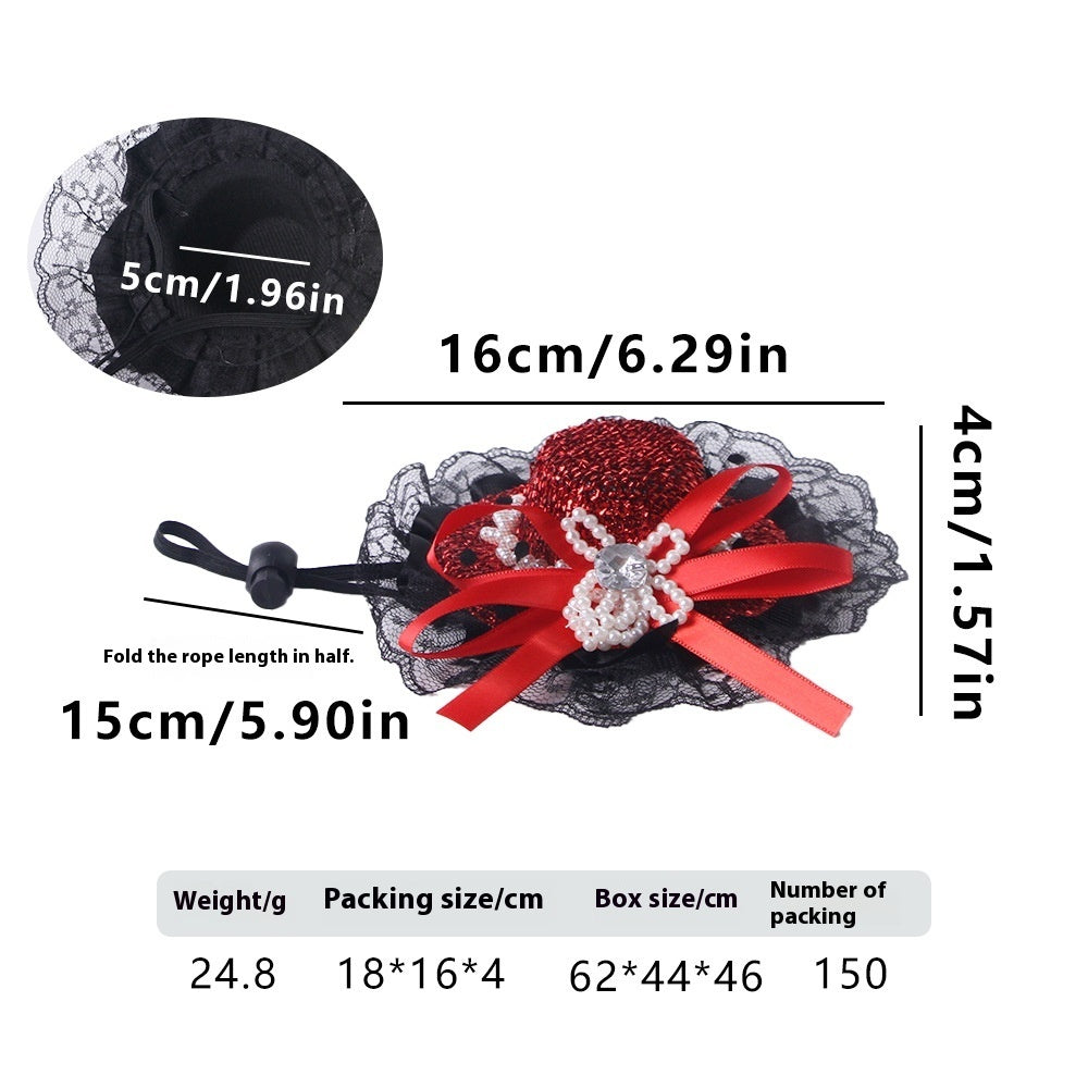 Charming Pet Lace Hat – Make Every Cat Look Royal