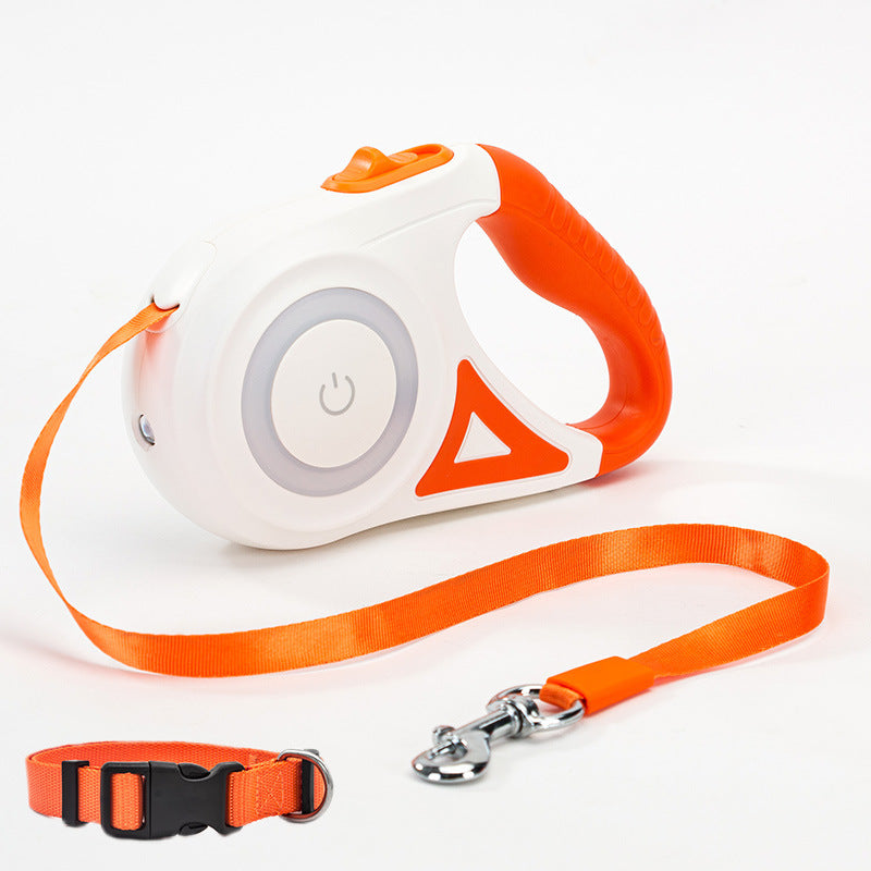 Walkies Made Easy! Retractable Leash with Safety Light