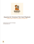 Cover of 'Aquarium & Terrarium Pet Care Playbook' by Ramon's Pet Boutique on a white background.