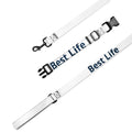 Best Life Premium Pet Collar and Leash Set | White & Navy - Ramon's Pet Boutique